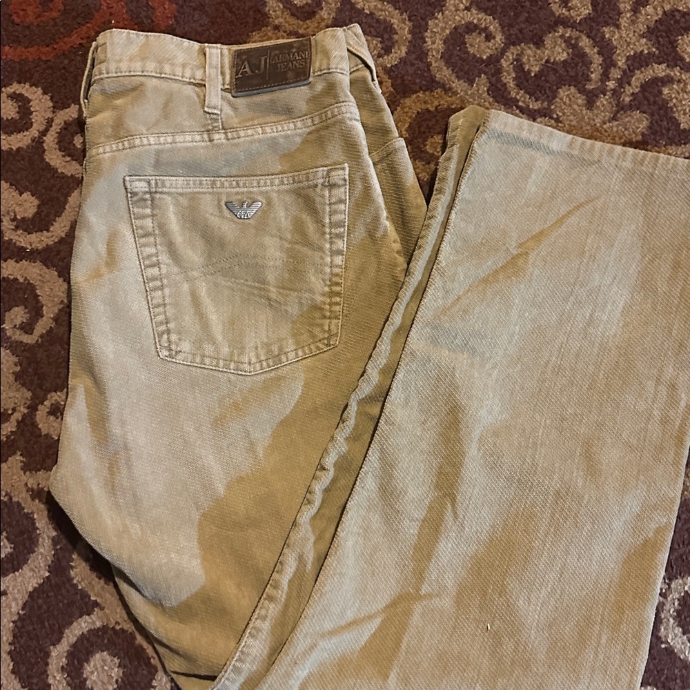 Armani Jeans Men's Beige Denim